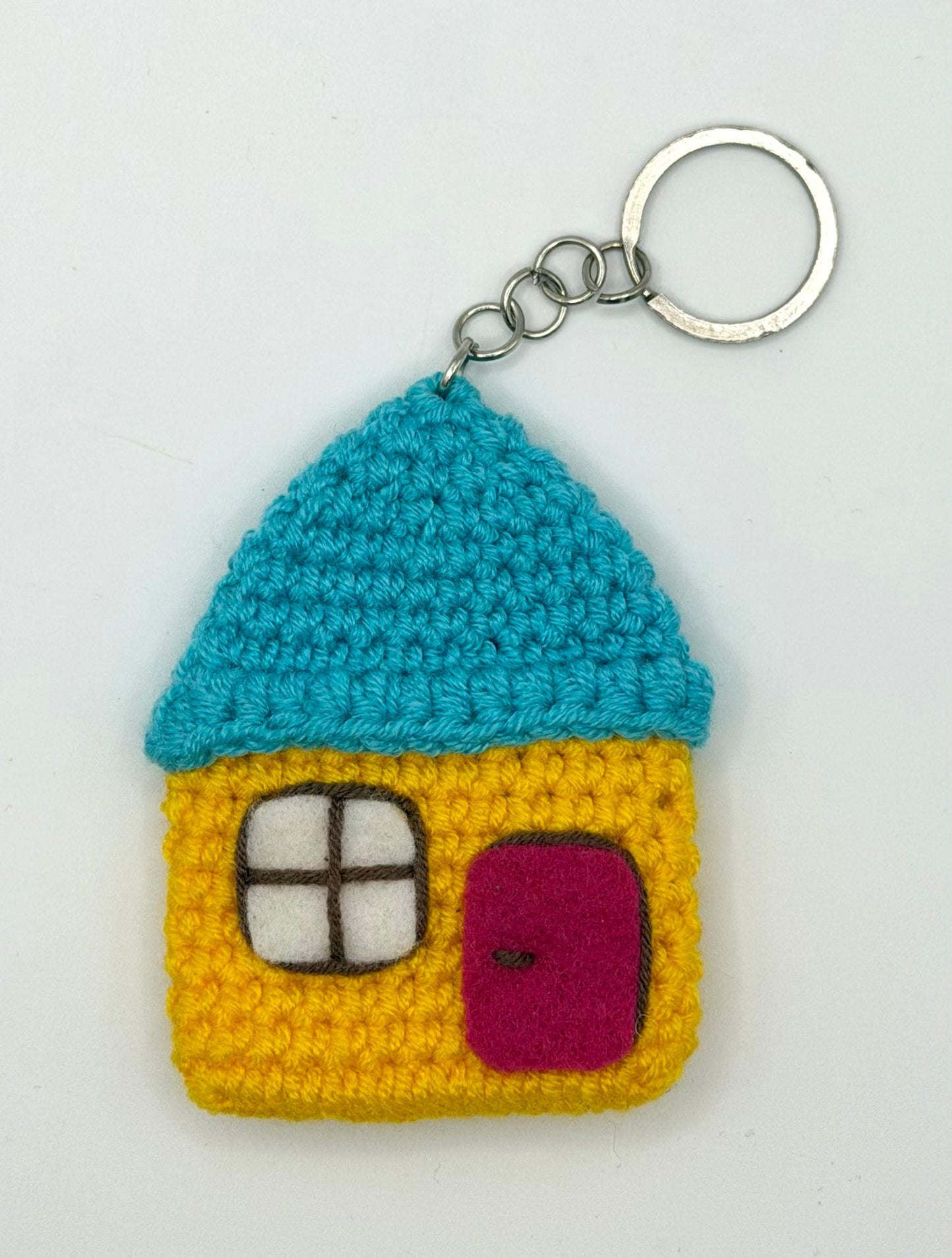 Knitted House Shaped Keyring