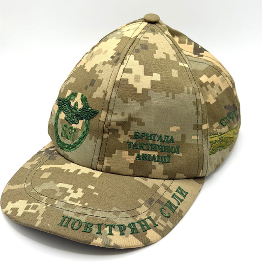 Baseball cap in pixel camo from the 831st Air Brigade of Ukraine