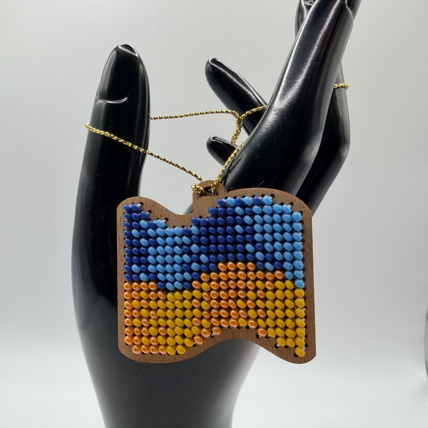 Wooden Ukraine Flag hanging decoration