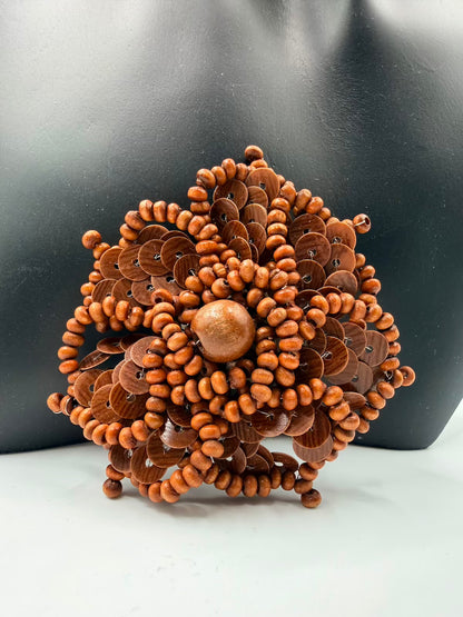 Wooden Brooch front