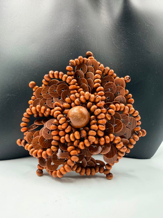 Wooden Brooch front