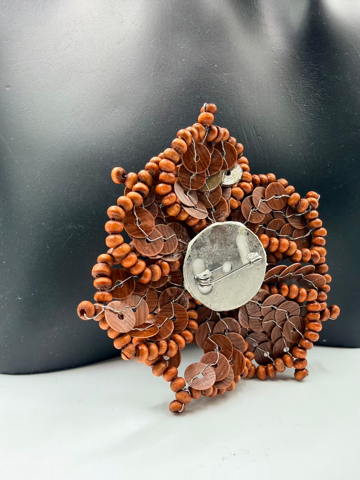 Wooden Brooch back
