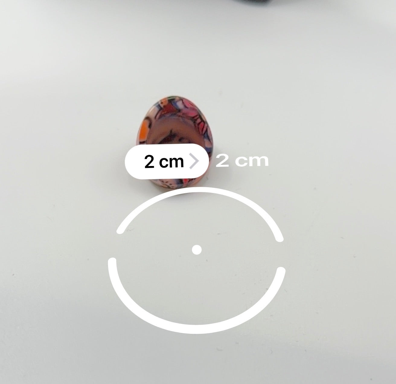 Colourful acrylic ring Size