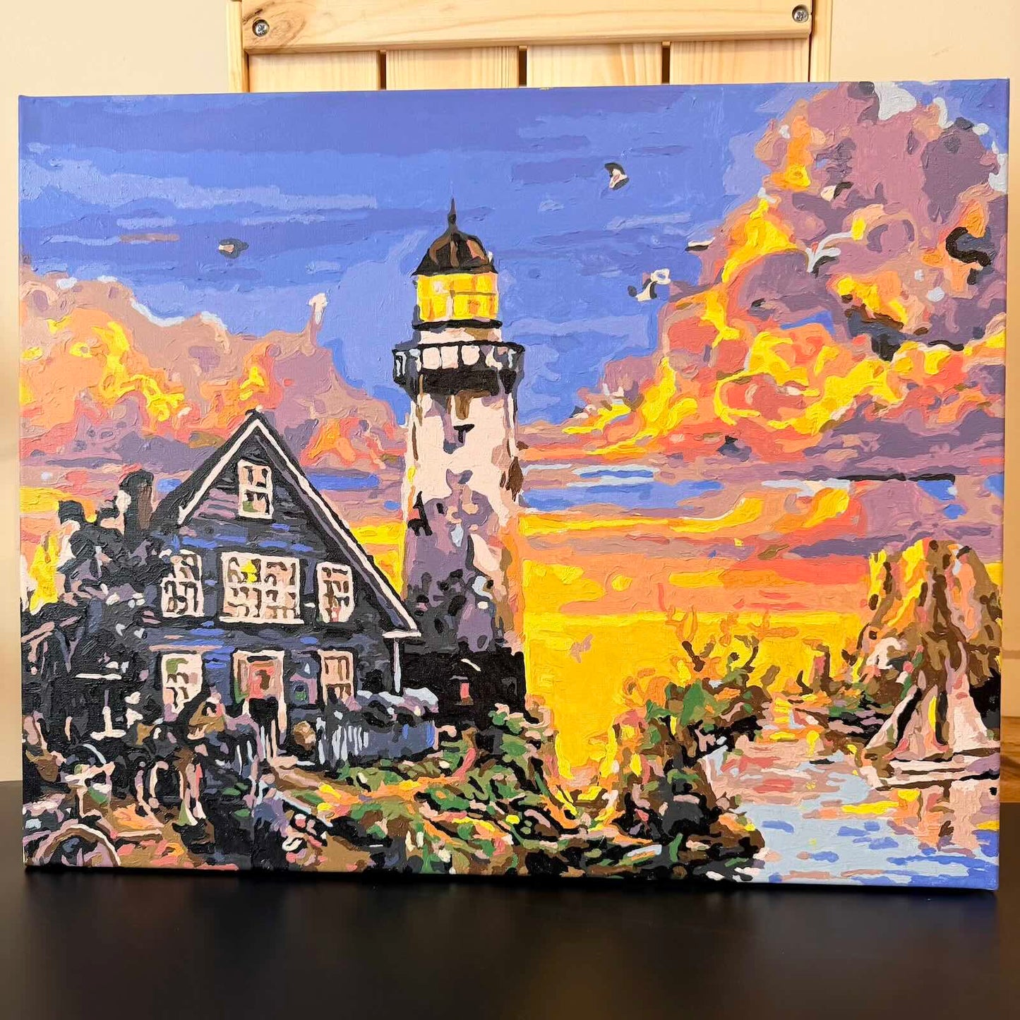 Canvas and Oil "Last Light on the Coast"