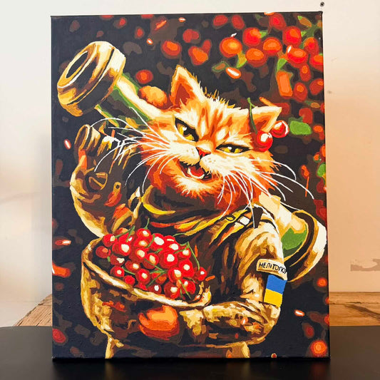 Canvas and Watercolour "Battle-Hardened Whiskers"