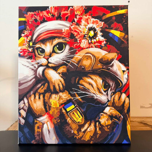 Canvas and Watercolour "Paws of Resistance"