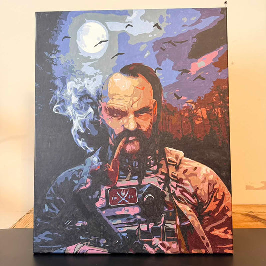 Canvas and Watercolour "Smoke and Resolve"