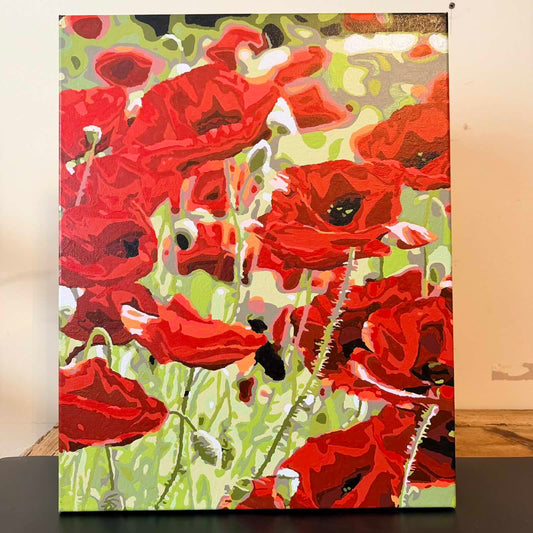 Canvas and Watercolour "Petals of Remembrance"