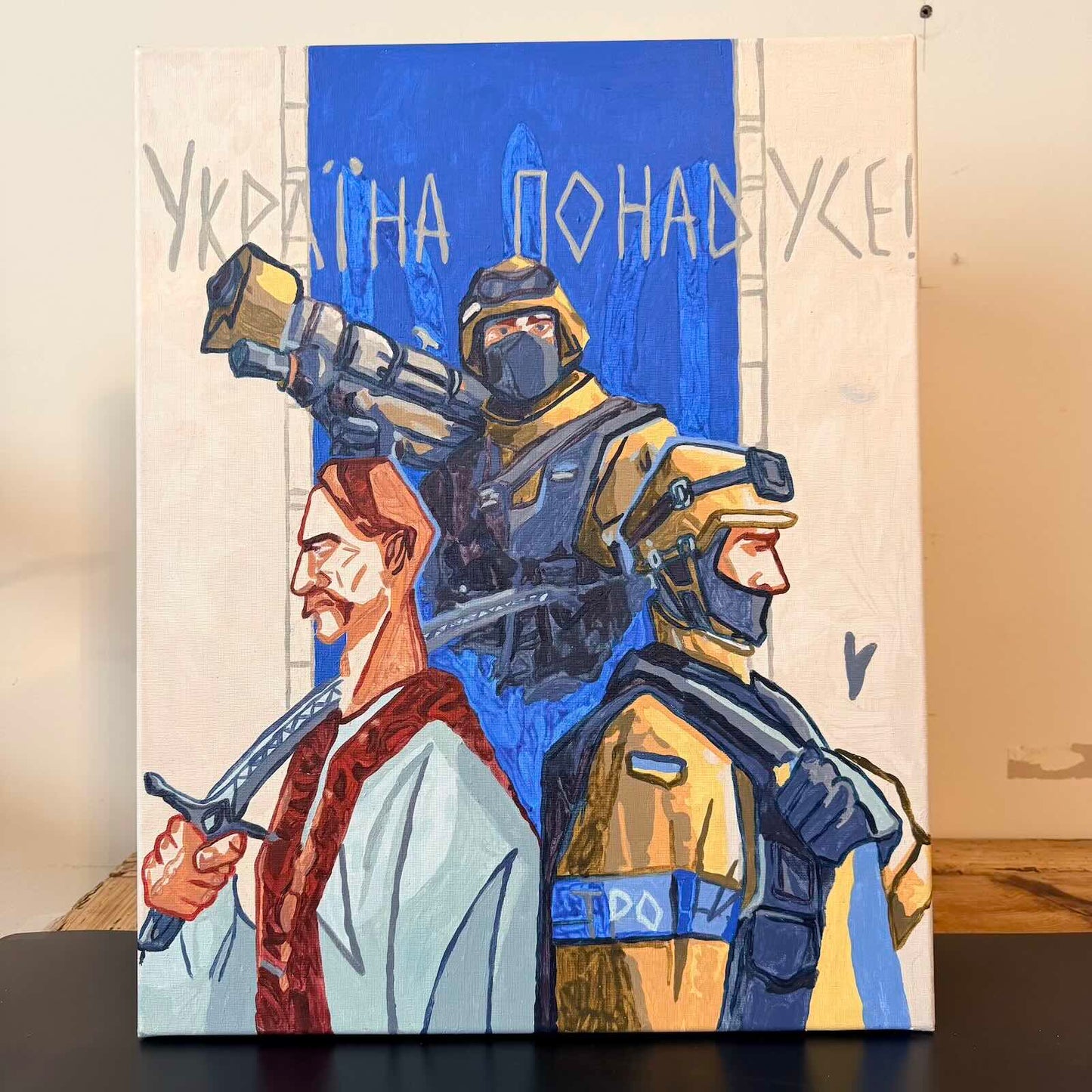 Canvas and Oil "Ukraine Prevails"