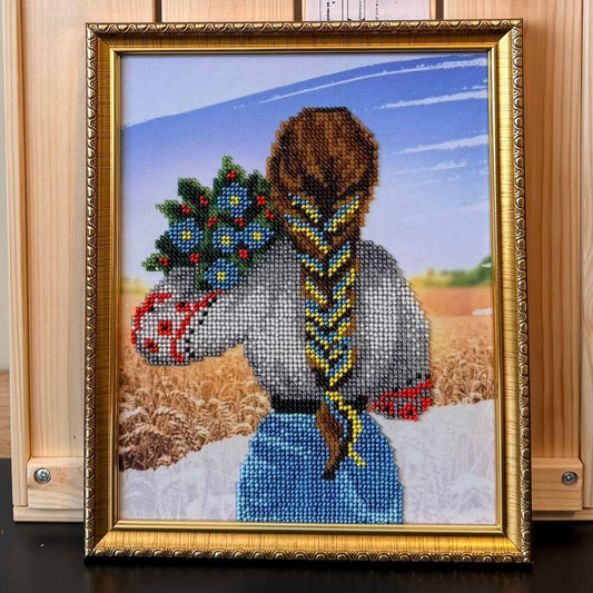Framed Beaded Artwork - Braids of Freedom