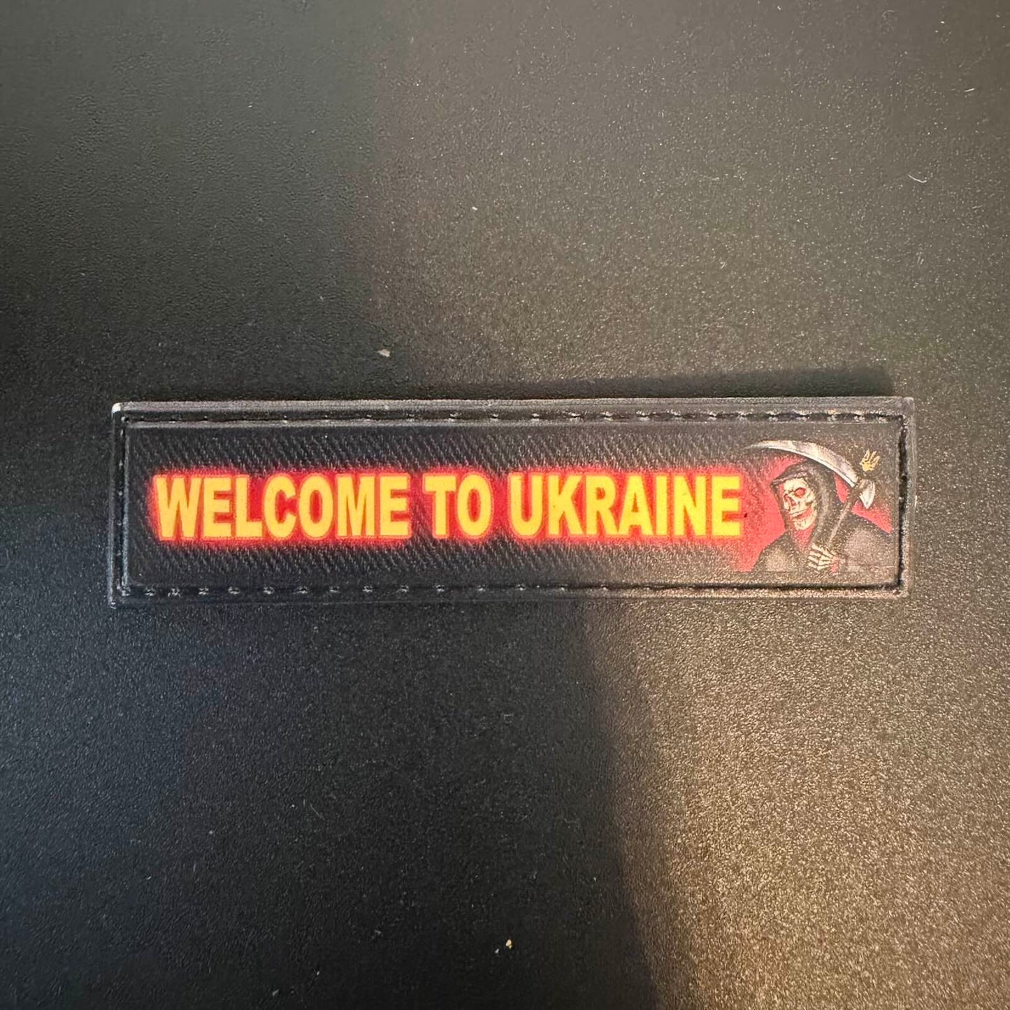 “Welcome to Ukraine” Grim Reaper Tactical Morale Patch – Ukrainian War Humour Patch