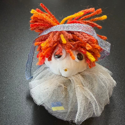Handmade Ukrainian Folk Art Doll Ornament – Blue & Yellow Ribbon Decoration 🇺🇦