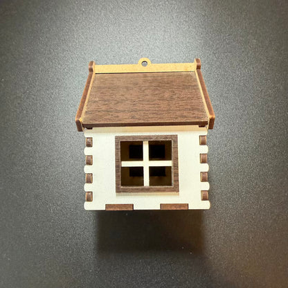 Handmade Wooden Ukrainian House Ornament with Sunflower Design 🇺🇦