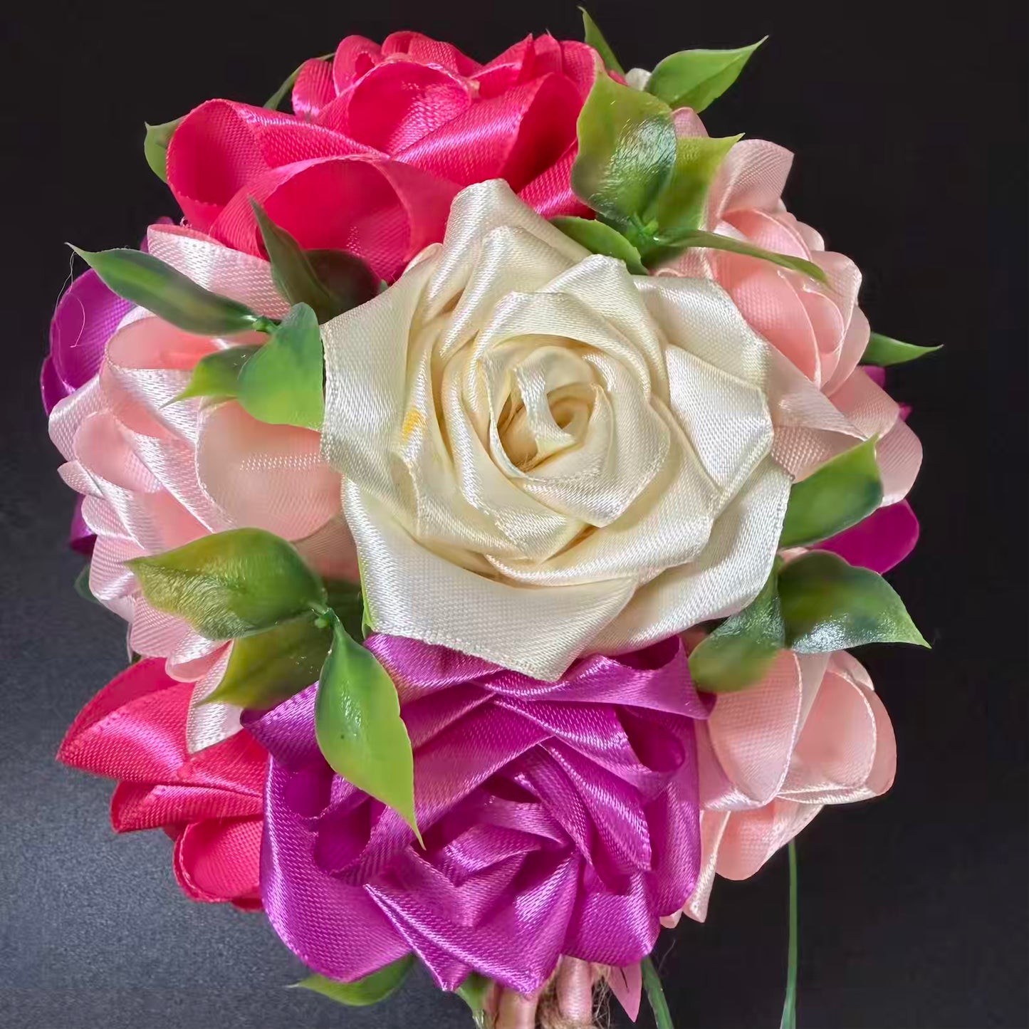 Handmade Rose Topiary Decoration – Ukrainian Floral Centrepiece from Kyiv Oblast 🇺🇦