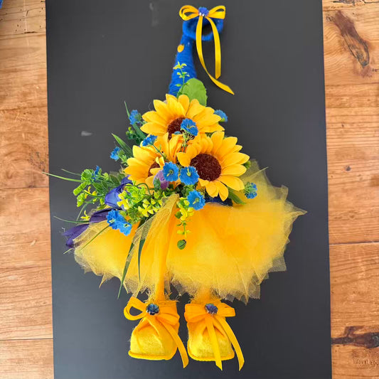 Handmade Ukrainian Sunflower Doll Wall Hanging – Folk Art Decoration from Kyiv Oblast 🇺🇦