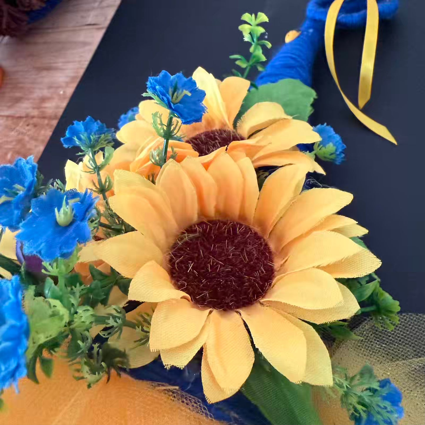Handmade Ukrainian Sunflower Doll Wall Hanging – Folk Art Decoration from Kyiv Oblast 🇺🇦