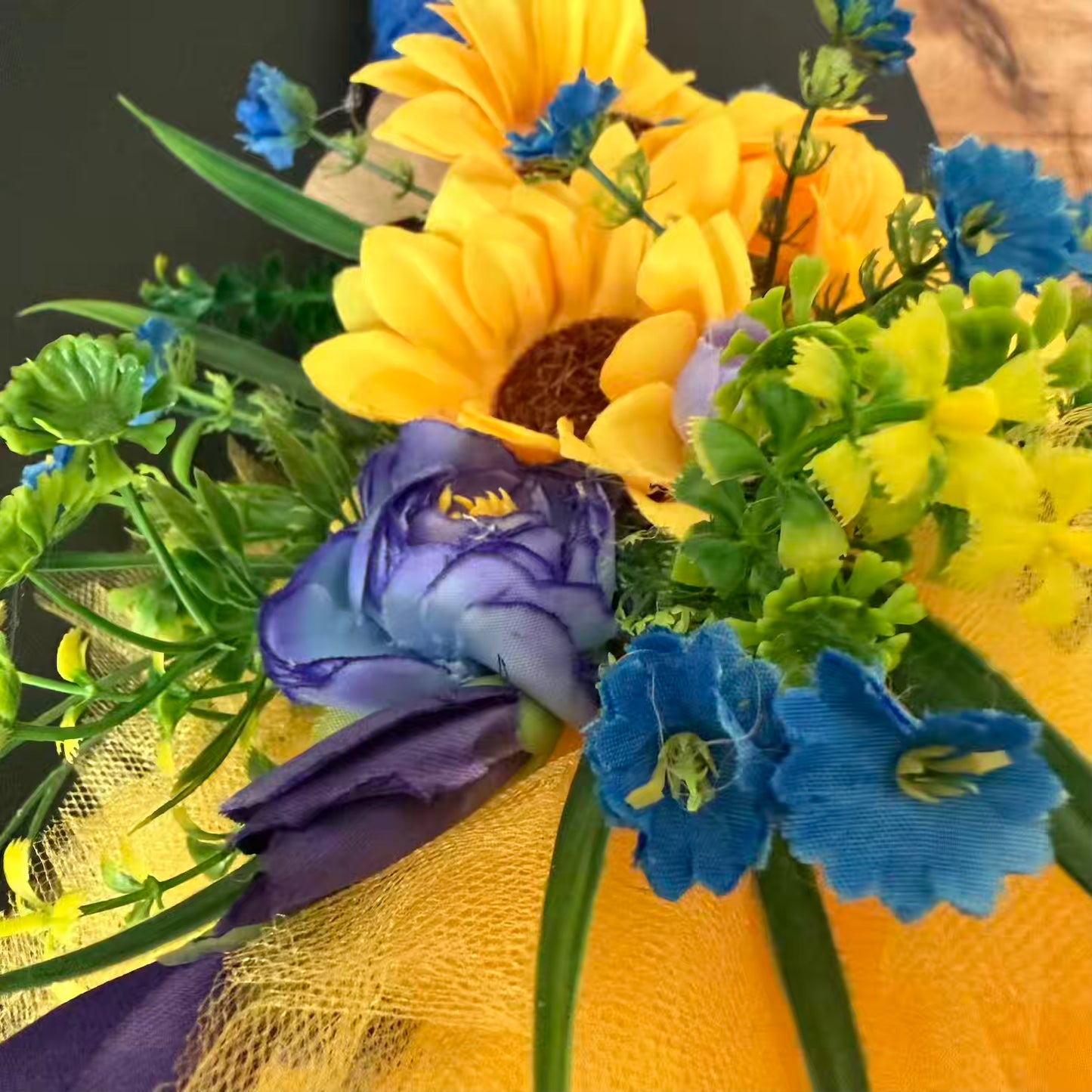 Handmade Ukrainian Sunflower Doll Wall Hanging – Folk Art Decoration from Kyiv Oblast 🇺🇦