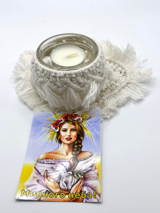 Glass Jar Candle Holder and Dolly
