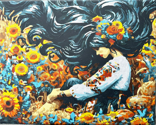 Canvas and Oils "Black Waves"