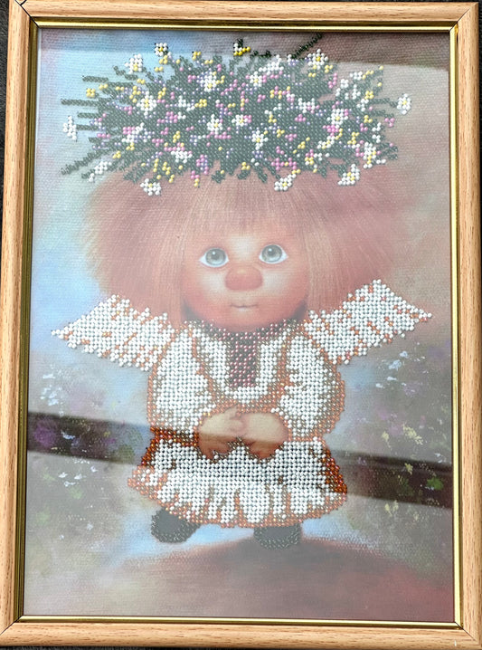 Framed Angel Beadwork