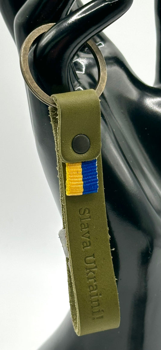 Leather Keyring Glory to Ukraine