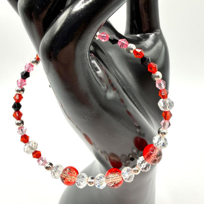 Black and Red Crystal Bracelet