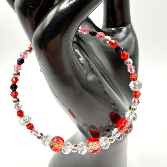 Black and Red Crystal Bracelet