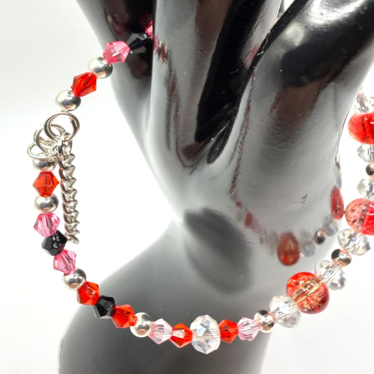 Black and Red Crystal Bracelet