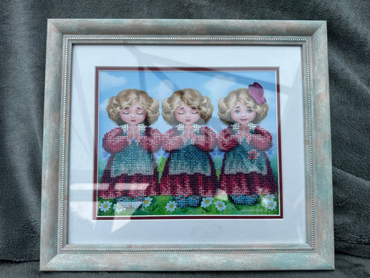 Framed Handmade Beadwork Picture