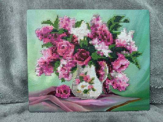 Handmade Beadwork Picture on Acrylic