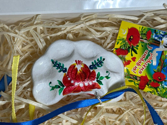 Handmade Petrykivka Painted Ceramic Ukrainian Dumplings