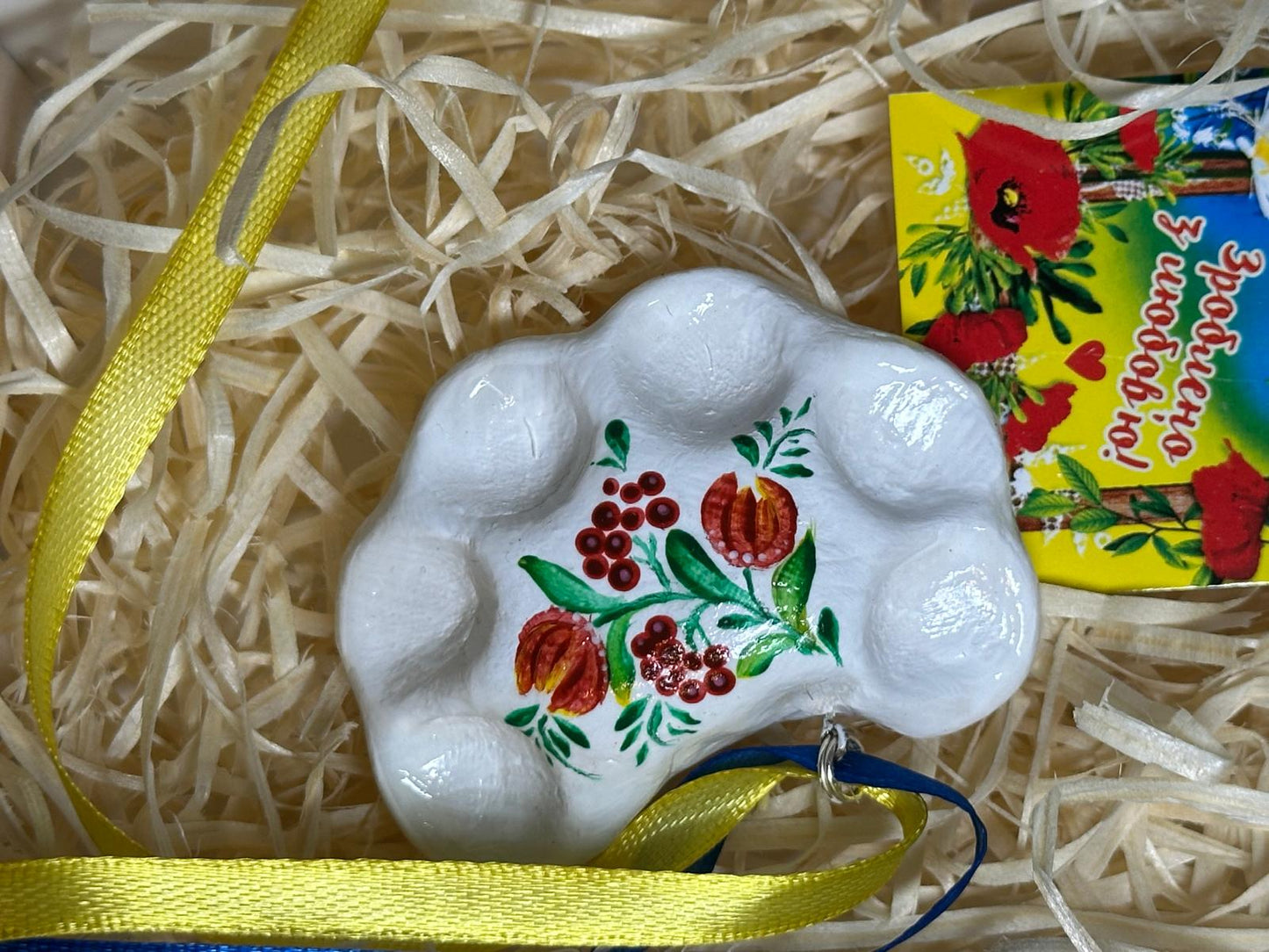 Handmade Petrykivka Painted Ceramic Ukrainian Dumplings