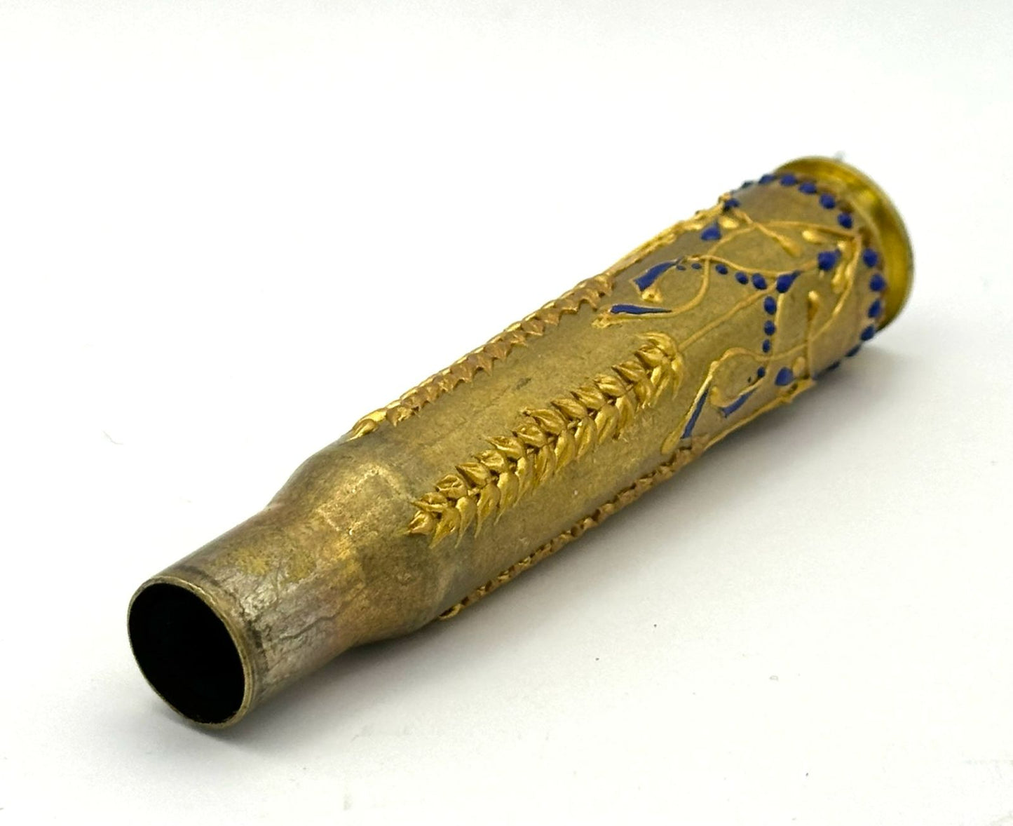 Large Caliber Rifle Shell - Beautifully Decorated