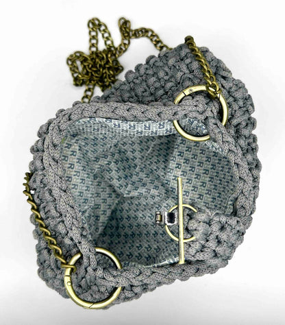 Beautiful Handbag with Metal Chain