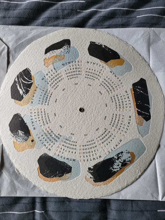 Incredible and Unique Circular Calendar on Handmade Paper